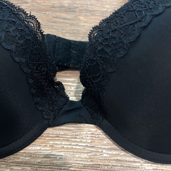 Calvin Klein black push-up bra with lace detail trim women’s 32d - Picture 2 of 5